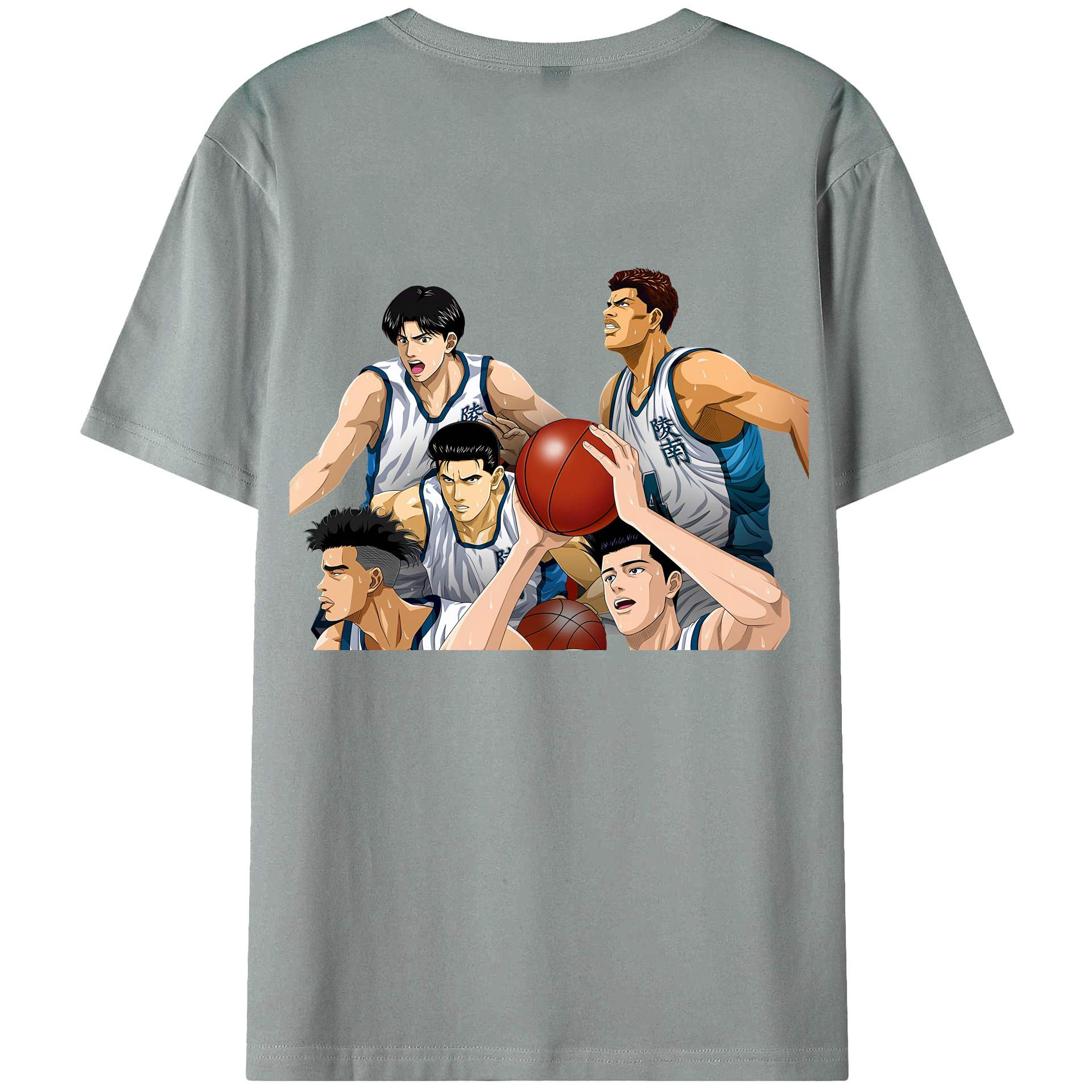 （画像用） SLAM DUNK／スラムダンク 綿100％ メンズ半袖Tシャツ（バックプリント） 通気性